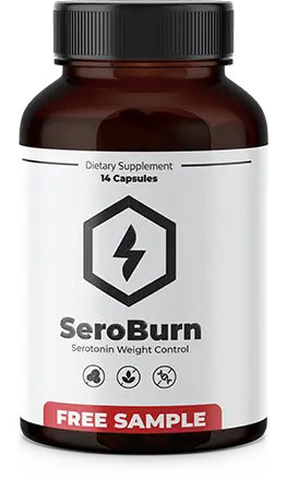 Happy woman holding a bottle of SeroBurn